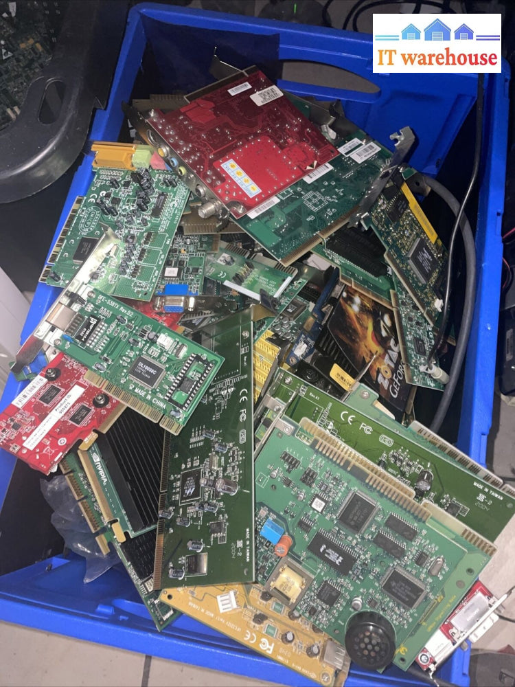 (Lot of 20) Mixed Type Computer/ PCB Circuit Card Parts  For Scrap Gold Recovery