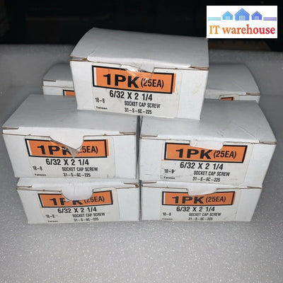 (Lot Of 200)   6/32 x 2-1/4" Flat Head Socket Cap Screws