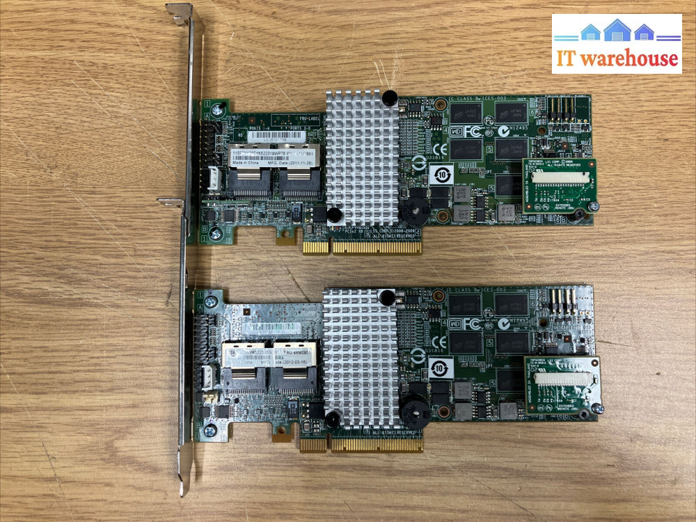~ Lot Of 2X 46M0851 Ibm Serveraid Sas/Sata Controller. No Battery