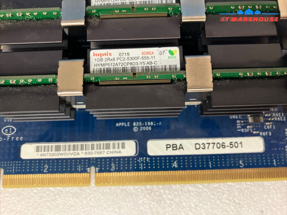 ~ (Lot of 2x) Apple Mac Pro A1186 D37706-501 630-7667 Ram Riser Boards 4GB + 8GB