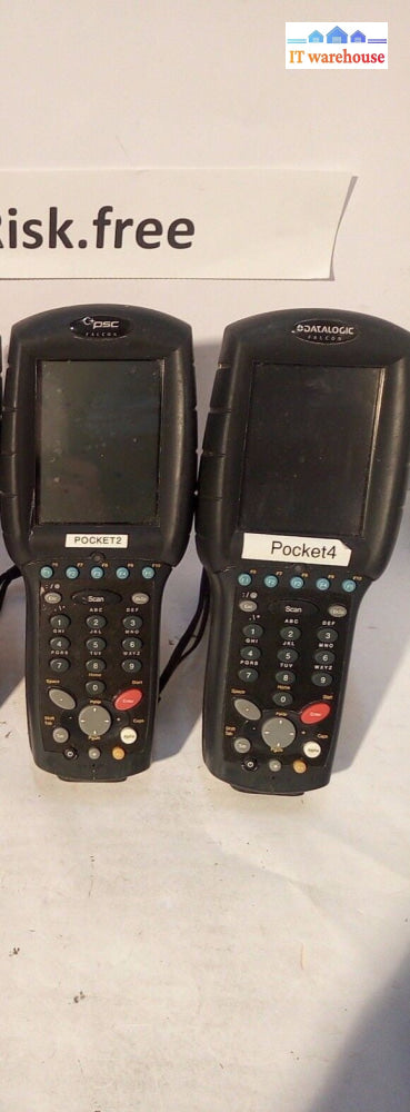 * LOT OF 2X Datalogic Falcon 4420 Handheld Barcode Scanners NO  Dock & Pen
