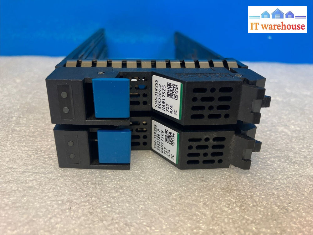 (Lot of 2x) Hitachi Data Systems 5552789-P SAS 2.5" HDD Caddy W40175Z5 J1R2SS ~