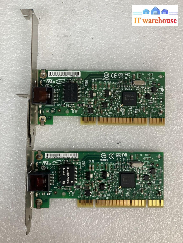 Lot of 2x Intel Pro/1000 GT Server Network Adapter C29248 865080 PWLA8391GTBLK ~
