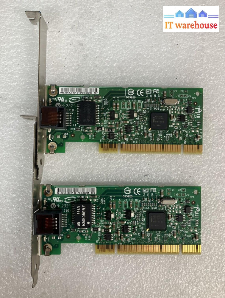 Lot Of 2X Intel Pro/1000 Gt Server Network Adapter C29248 865080 Pwla8391Gtblk ~