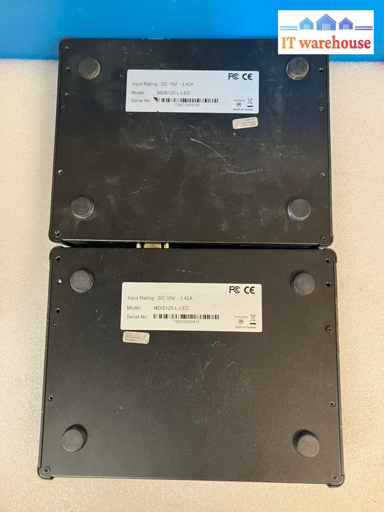 ~ (Lot of 2x) Mood Media NDiS 125-L-LED Embedded PC Fanless Signage Player W/ AC