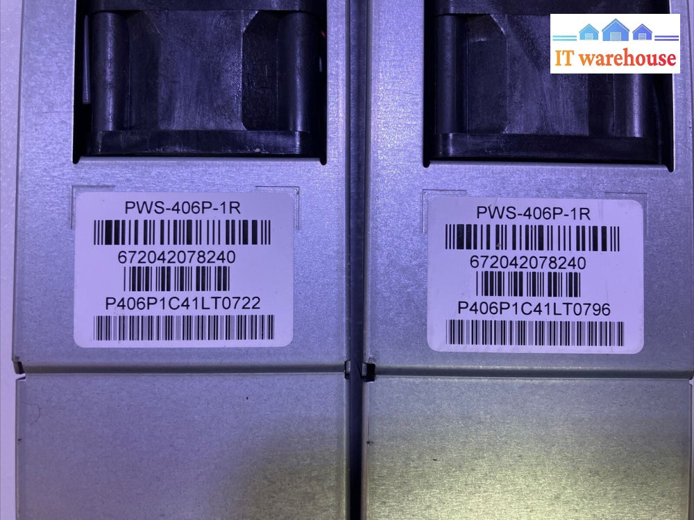 (Lot of 2x) SuperMicro PWS-406P-1R 400W Switching Power Supply 12V/33A ~