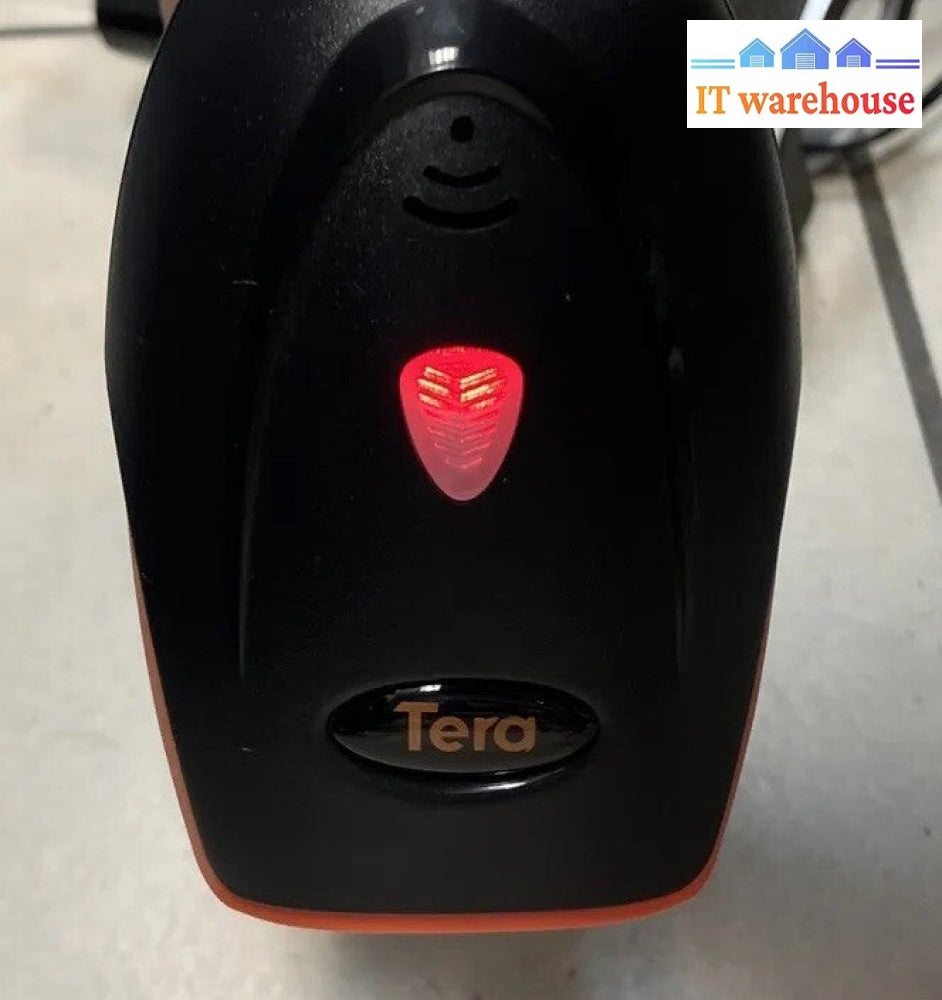 ~Lot of 2x Tera 6900 Corded Barcode Scanner / Reader W/ USB Cord & Stand *Tested