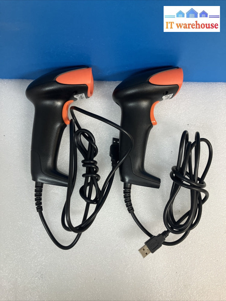~Lot of 2x Tera 6900 Corded Barcode Scanner / Reader W/ USB Cord & Stand *Tested