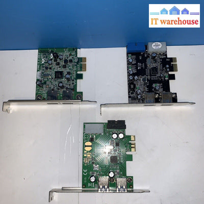 (Lot of 3) 2 Port USB 3.0 and One USB 3.0 19 Pin Internal Header Card