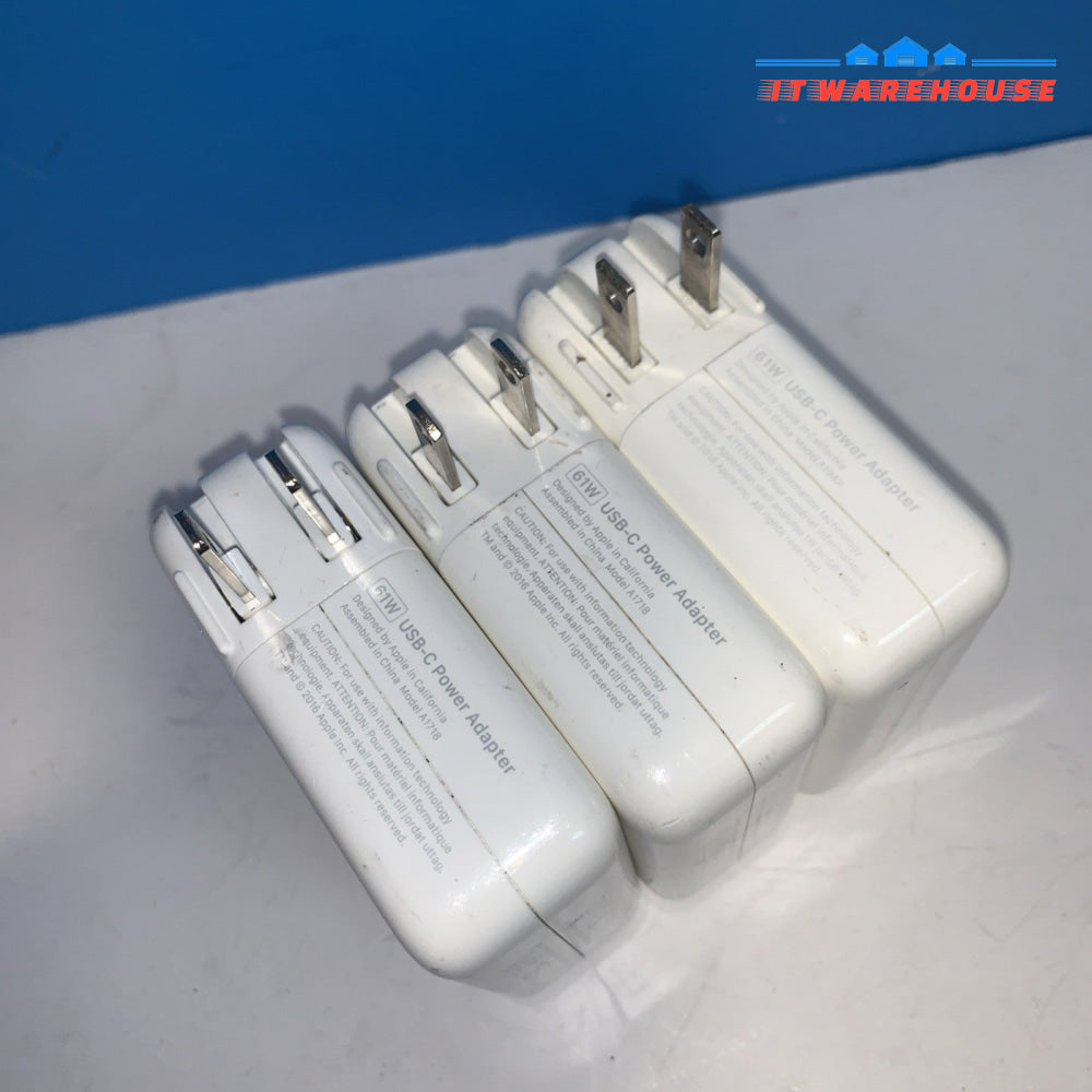 Lot of 3 Apple 61W USB-C Adapter Charger For Apple MacBook Pro 13’’ A1718 only