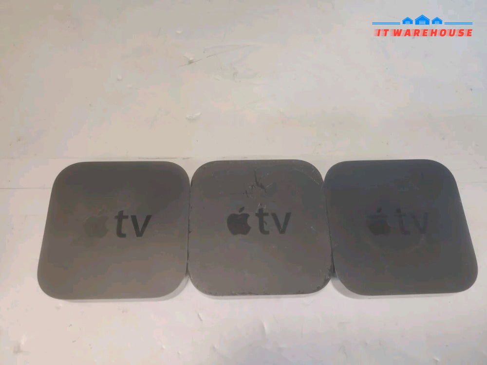 Lot Of 3 Apple A1378 Tv 2Nd Generation Streaming Media Player Black (No Remote)~