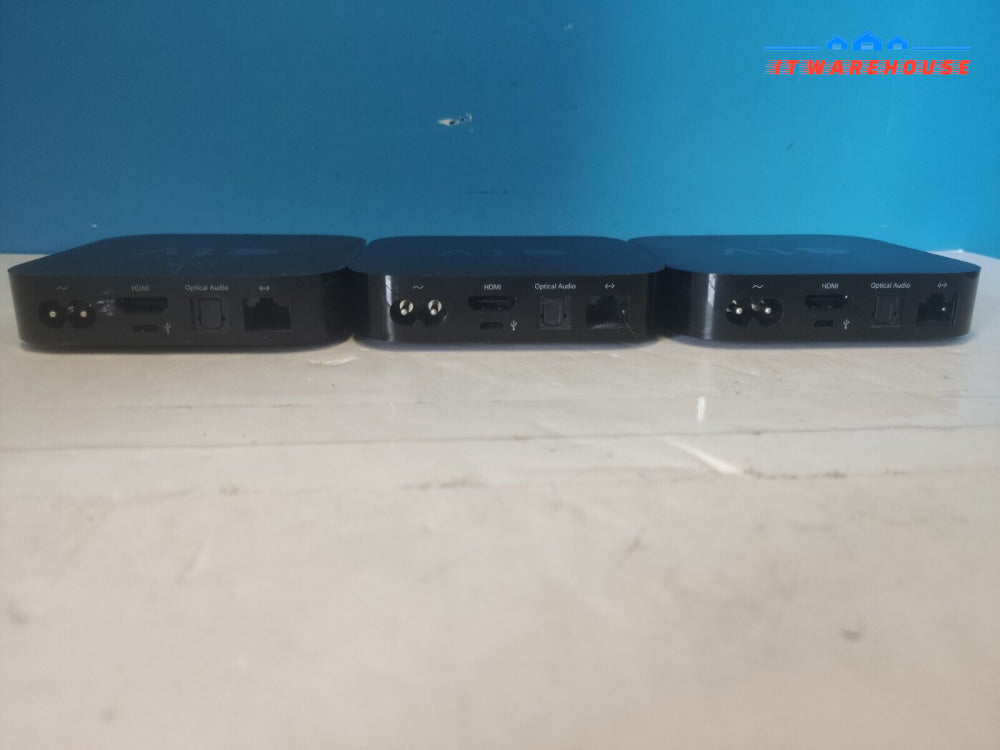 Lot Of 3 Apple A1378 Tv 2Nd Generation Streaming Media Player Black (No Remote)~