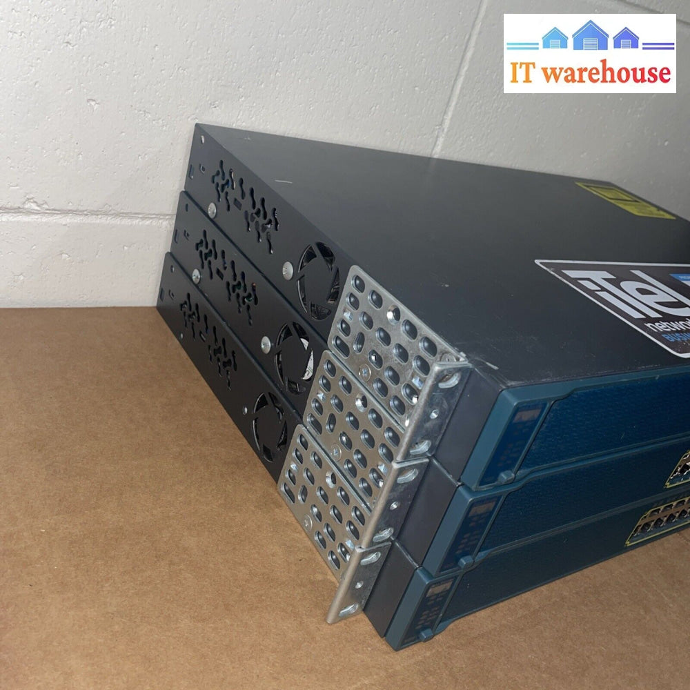 Lot Of 3 Cisco Ws-C3560-24Ps-S 24-Port 10/100/1000 Managed Poe Shift W/ Ears