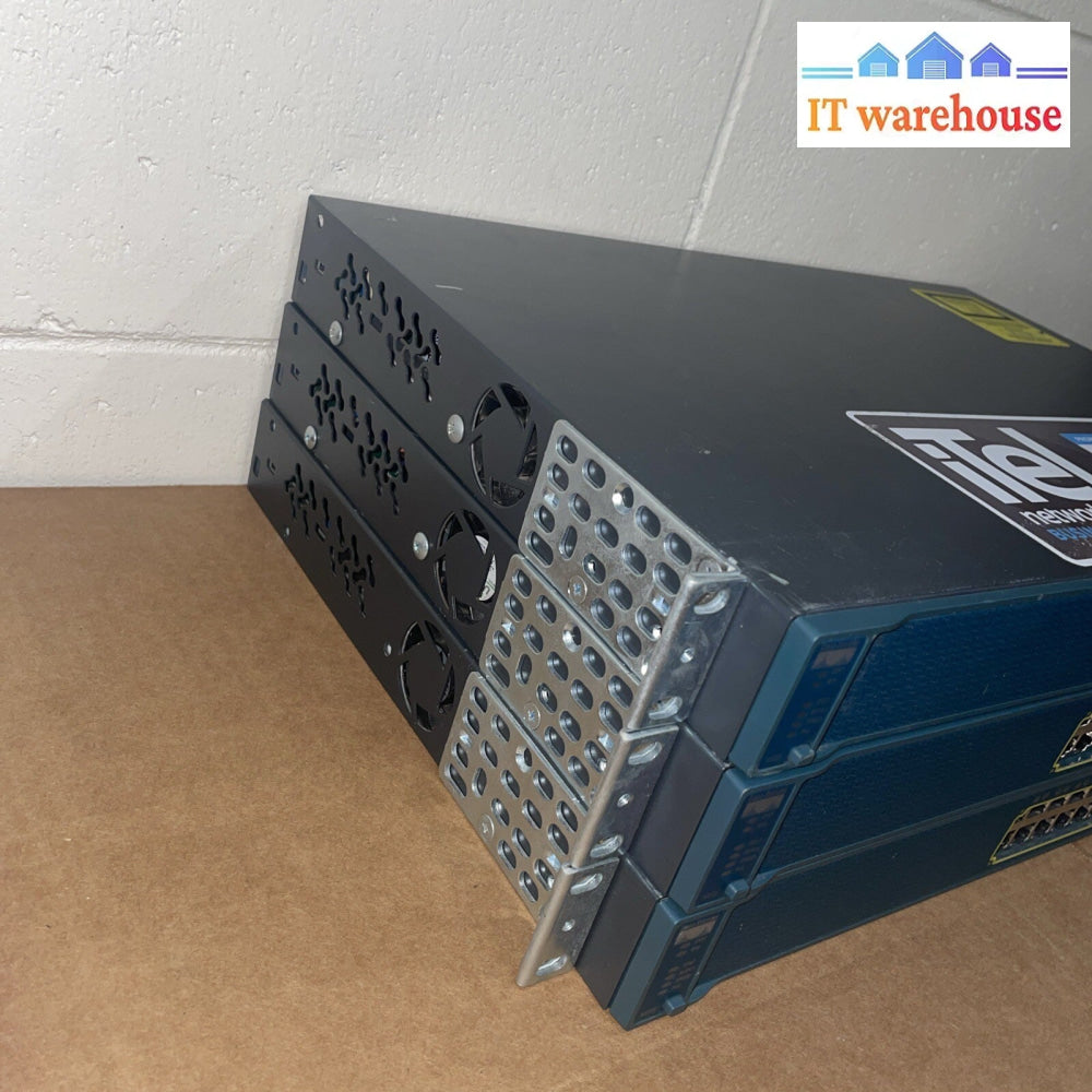 Lot of 3 Cisco WS-C3560-24PS-S 24-Port 10/100/1000 Managed PoE Shift w/ ears