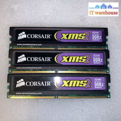 Lot of 3 Corsair XMS2 1GB DDR2-675 PC2-5400 CL4 CM2X1024-5400C4 Desktop RAM