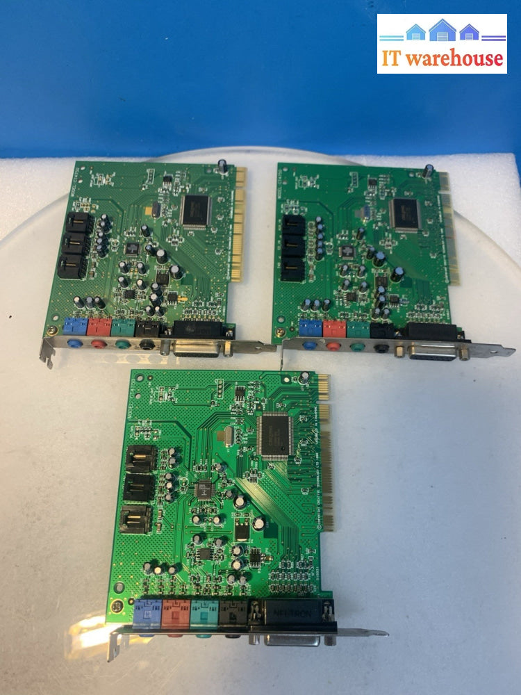 Lot of 3 Creative Labs CT4750 128 PCI 4-Channel 16-Bit Sound Blaster Card