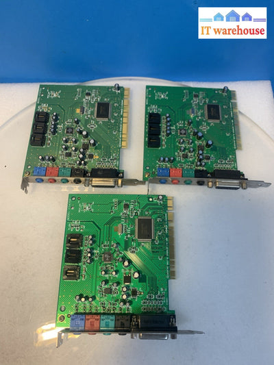 Lot of 3 Creative Labs CT4750 128 PCI 4-Channel 16-Bit Sound Blaster Card