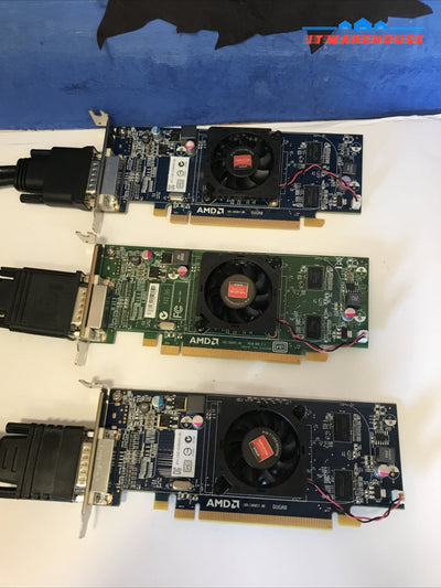 Lot of 3 Dell 1CX3M HFKYC AMD Radeon HD6350 512MB PCI-E x16 w/  DVI Y Splitter
