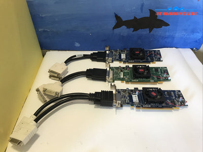 Lot of 3 Dell 1CX3M HFKYC AMD Radeon HD6350 512MB PCI-E x16 w/  DVI Y Splitter