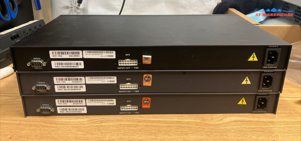 (Lot of 3) Dell PowerConnect 3448 10/100Mbps 48-PORT Network Switch W/ ears~