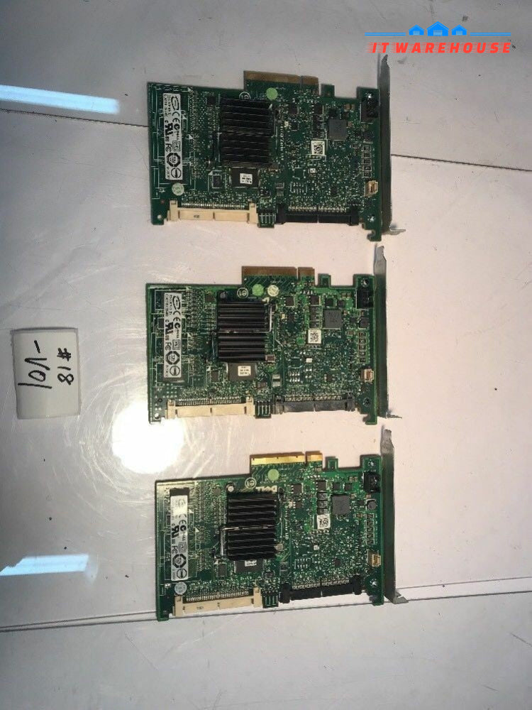 Lot of 3 Dell YW946 3.0GBps Perc 6i Raid Controller for Poweredge Server