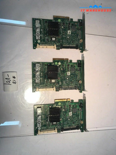 Lot of 3 Dell YW946 3.0GBps Perc 6i Raid Controller for Poweredge Server