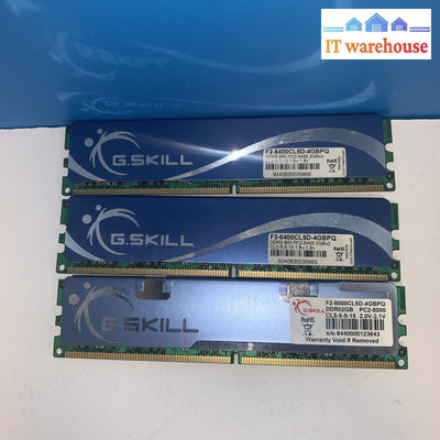 Lot of 3 G.Skill DDR2-800 PC2-6400 2GB desktop memory RAM