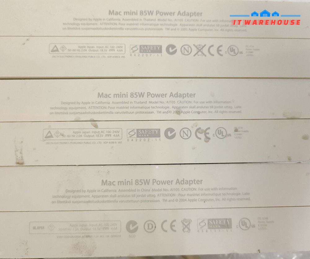 - LOT OF 3 Genuine apple A1105 Mac Mini Power Adapter 85W