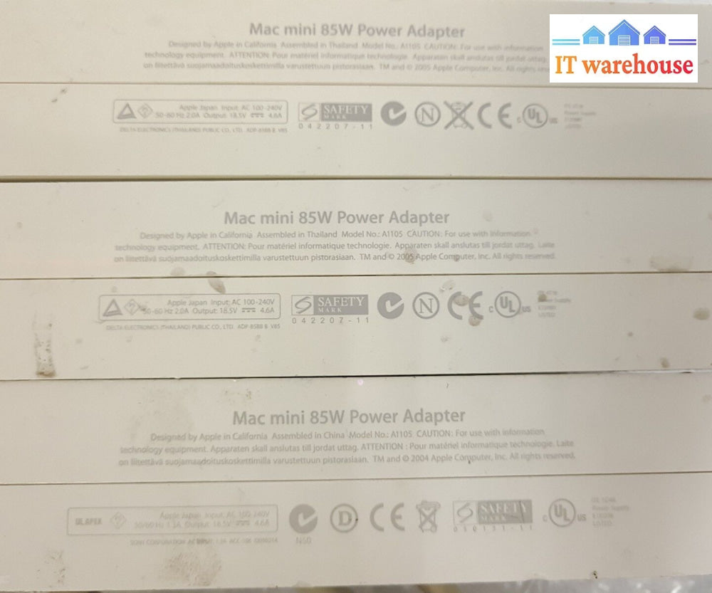 - Lot Of 3 Genuine Apple A1105 Mac Mini Power Adapter 85W