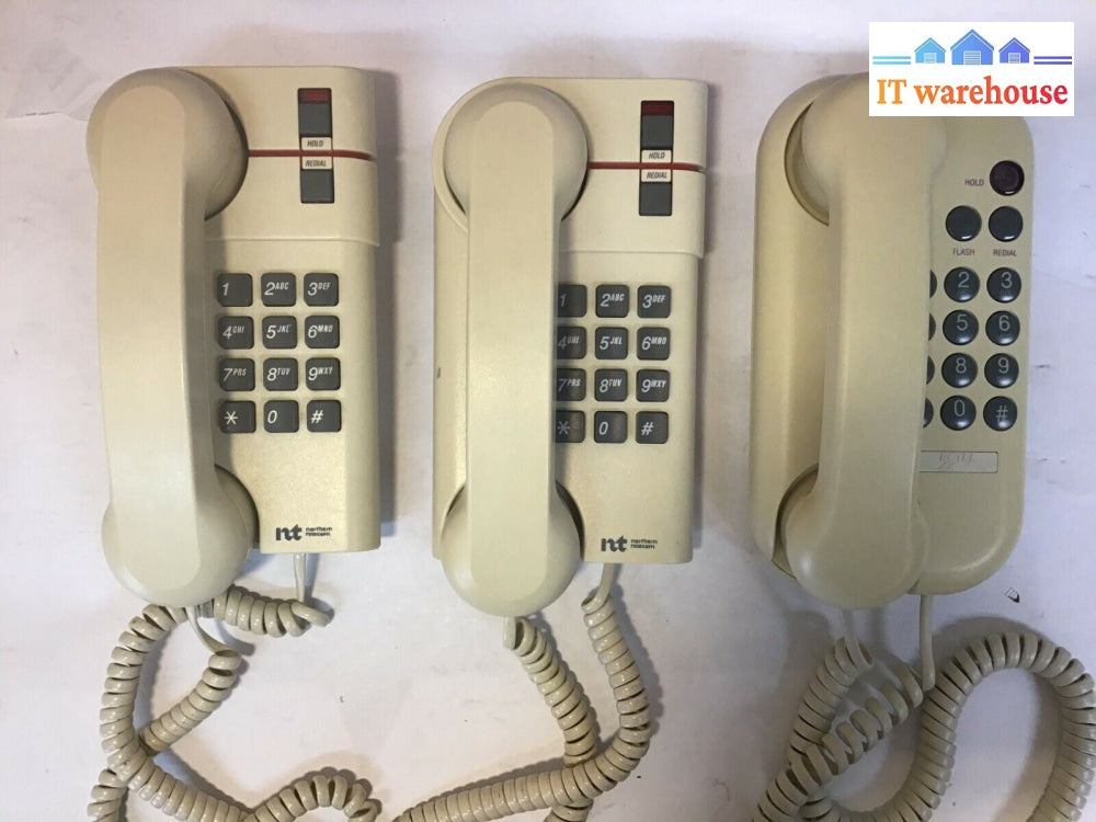 Lot of 3 Grade A)  Vintage NT NORTEL Telephones
