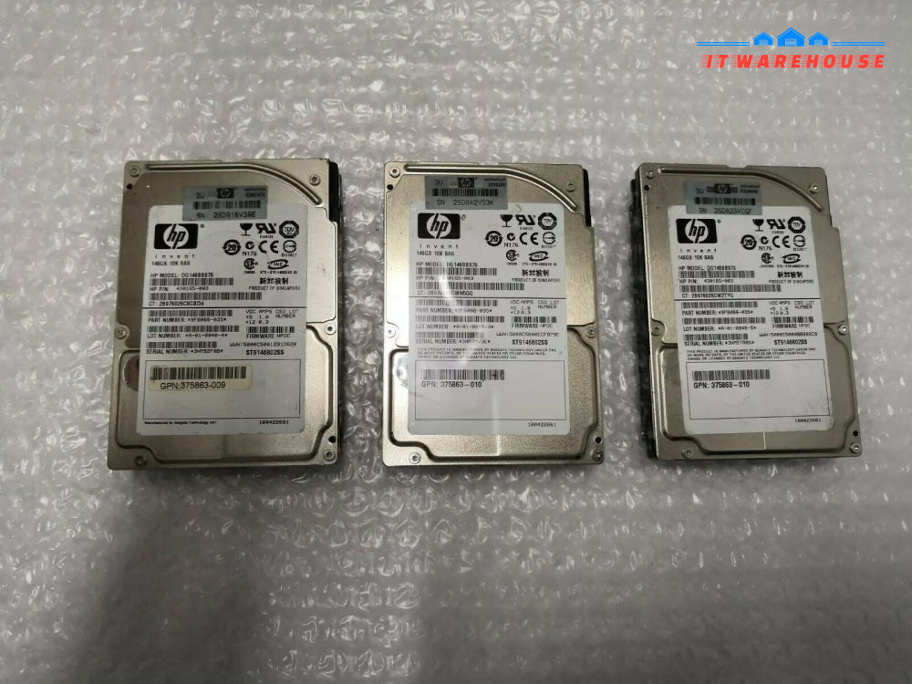 + Lot of 3 HP DG146BB976 430165-003 2.5" 146GB SAS Hard Drive @@@