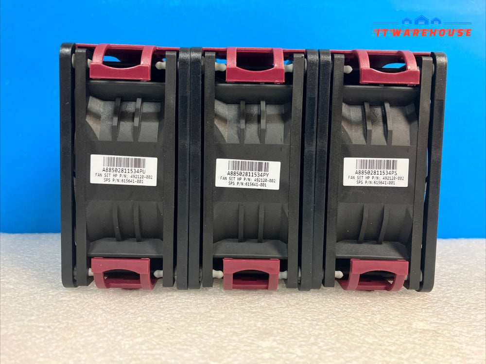 ~ (Lot Of 3) Hp Proliant Dl370 G6 Server Fan 492120-002 615641-001 Pfc0912De