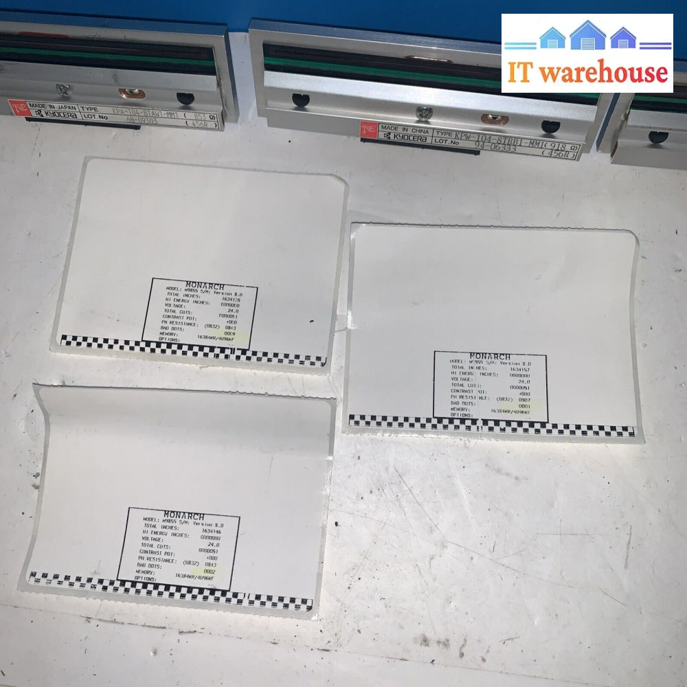Lot of 3 KPA-104-8TAW1-MM1 & KPW-104-8TBB1-MM1 printheads