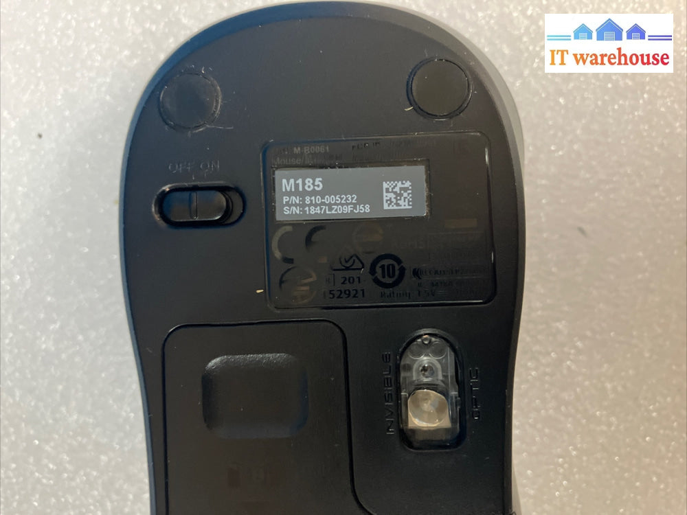 Lot of 3 Logitech M185 Wireless Optical Mouse, USB Nano Receiver ~