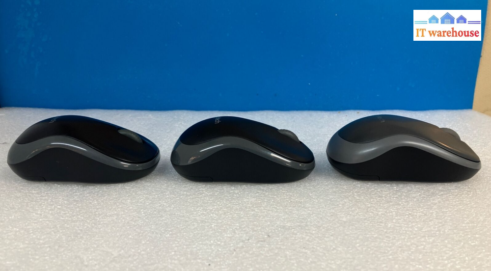 Lot of 3 Logitech M185 Wireless Optical Mouse, USB Nano Receiver ~
