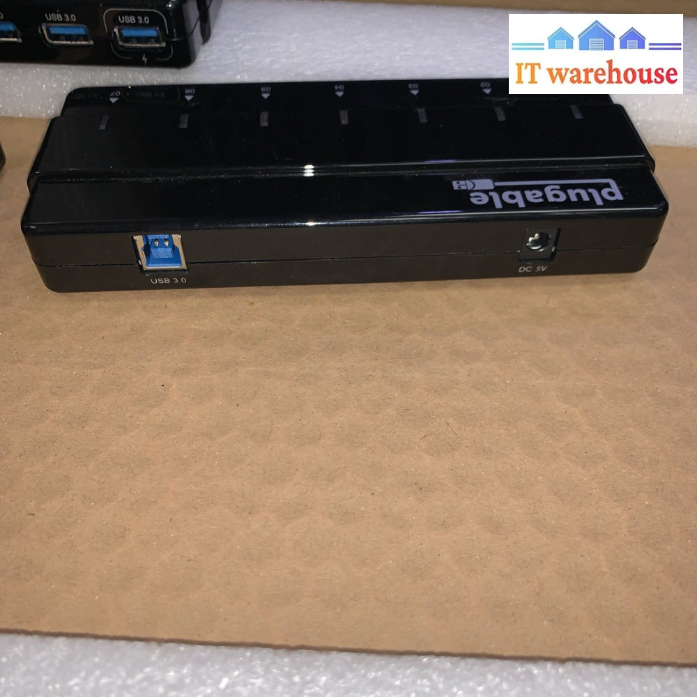 Lot of 3 Plugable 7 Port USB 3.0 Hub USB3-HUB7C-81X