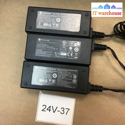 Lot Of 3 Polycom Cx500/Cx600 Power Supply 24V 0.5A Spa12A24B-Ply 1465-42340-003