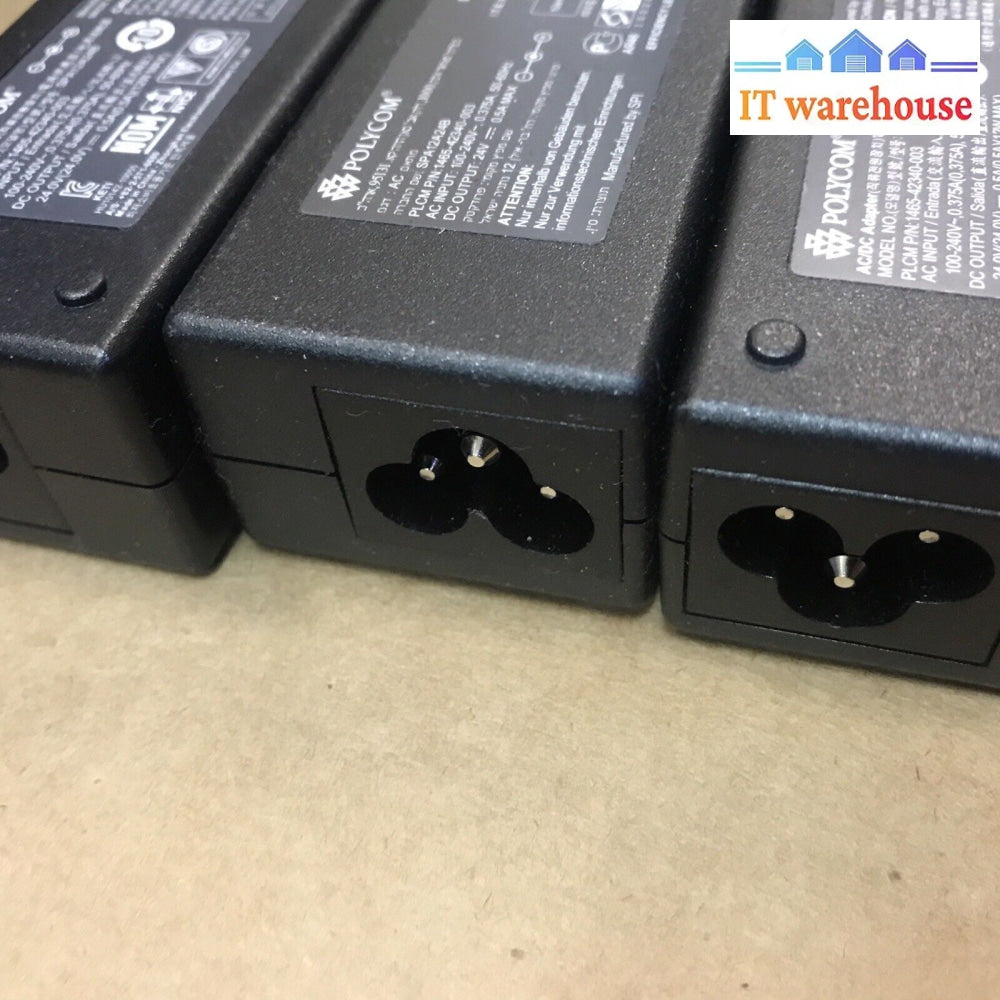 Lot Of 3 Polycom Cx500/Cx600 Power Supply 24V 0.5A Spa12A24B-Ply 1465-42340-003