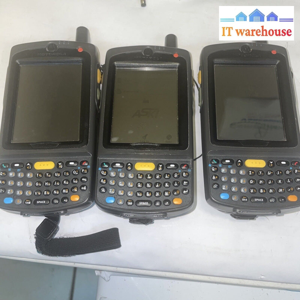 Lot Of 3 Symbol Mc75A Mobile Barcode Scanner Computer With Extra Batteries.
