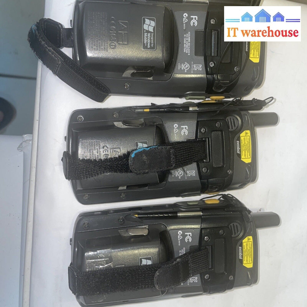 Lot Of 3 Symbol Mc75A Mobile Barcode Scanner Computer With Extra Batteries.