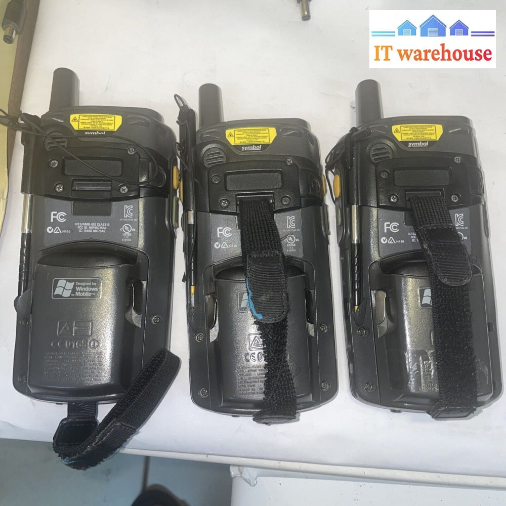 Lot Of 3 Symbol Mc75A Mobile Barcode Scanner Computer With Extra Batteries.