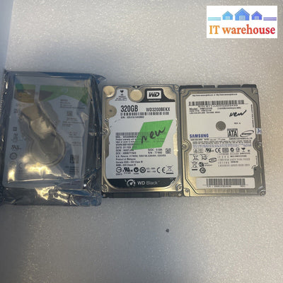 Lot of 3 Unused 2.5 inch Sata laptop hard drives  500/320/160GB