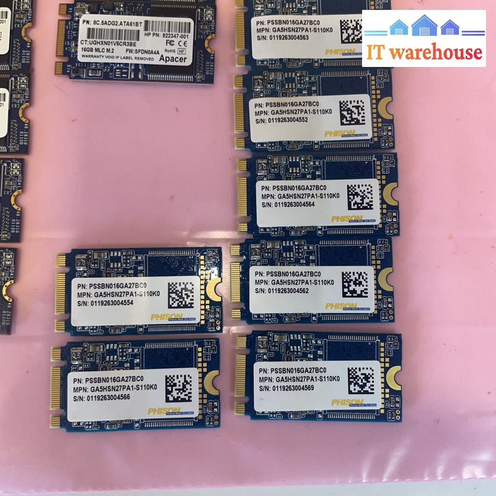 Lot of 32 16GB M.2 SSD hard drive For laptop