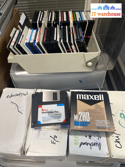 Lot Of 500 Used Random Disks Diskettes 3.5’ Discs Vintage Software Blanks