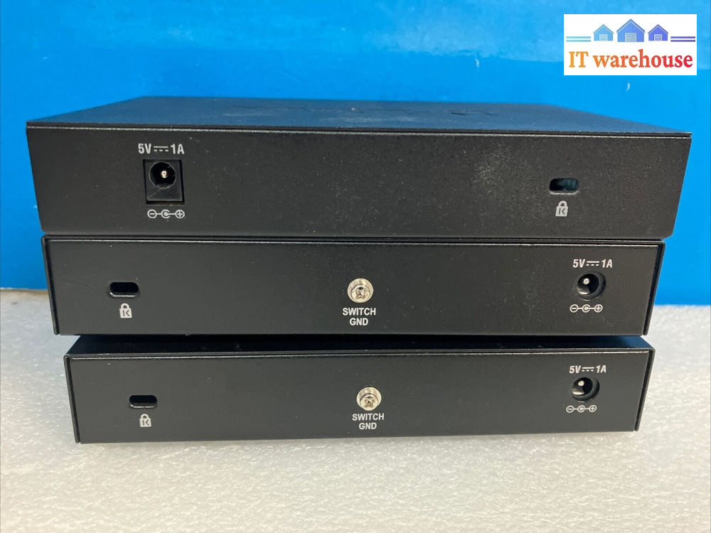 (Lot of 3x) D-Link 8-Port Gigabit Metal Ethernet Switch DGS-108 With Adapters ~