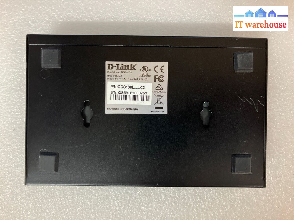 (Lot of 3x) D-Link 8-Port Gigabit Metal Ethernet Switch DGS-108 With Adapters ~