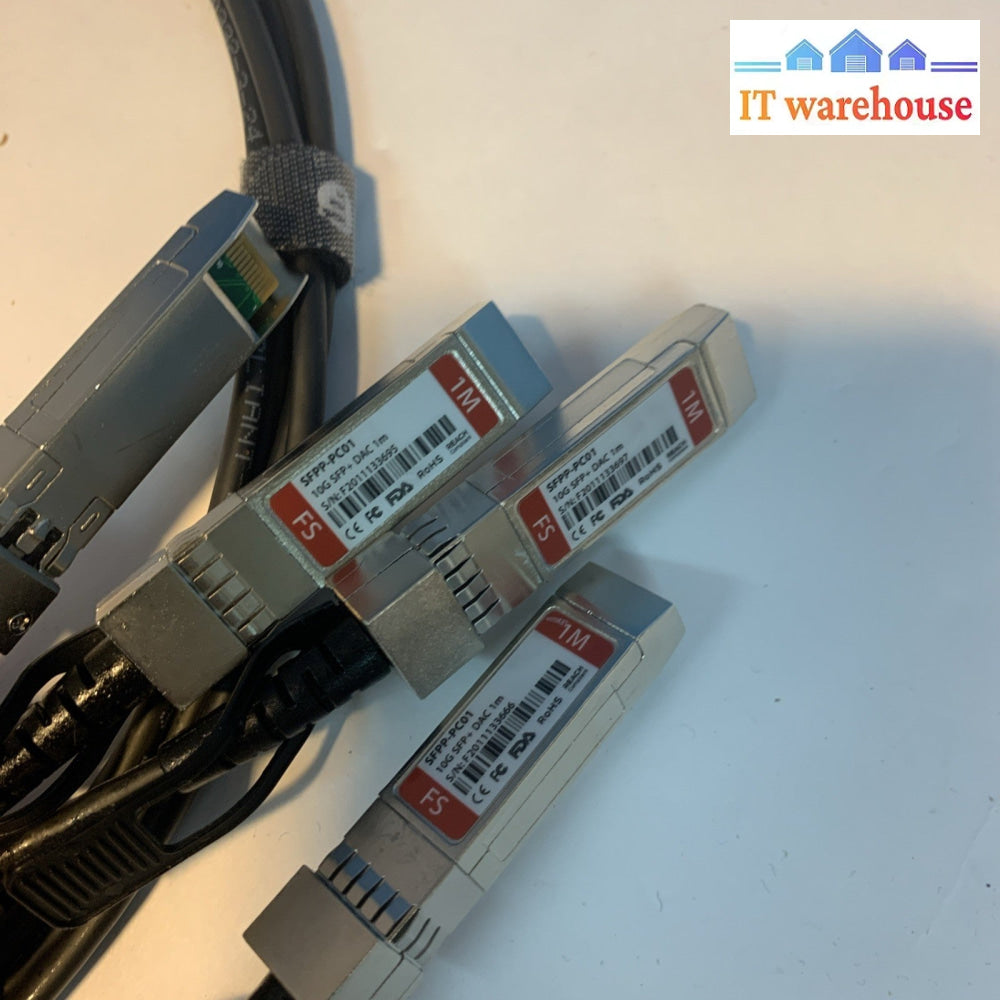 (Lot of 4) 10G SFP+ DAC Cable 1m Passive Direct Attach Copper SFPP-PC01 RoHS