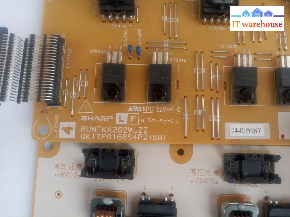 - LOT OF 4  Backlight Inverter Board FOR SHARP  (RUNTKA259WJZZ /260/261/262) @@@