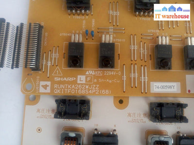 - LOT OF 4  Backlight Inverter Board FOR SHARP  (RUNTKA259WJZZ /260/261/262) @@@