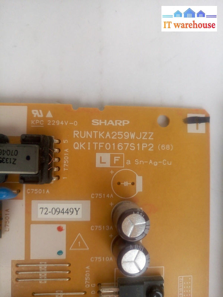- LOT OF 4  Backlight Inverter Board FOR SHARP  (RUNTKA259WJZZ /260/261/262) @@@
